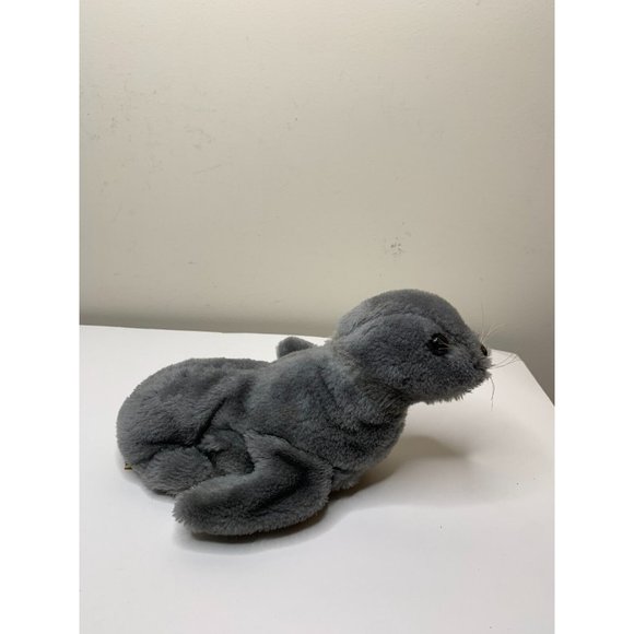 Vintage Arctic Harp Seal R Dakin Plush Grey Seal Nutshell Filled 1976 10.5" Inch - Picture 4 of 7